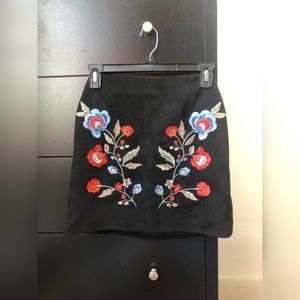Suede Mini Skirt